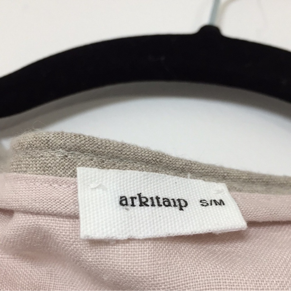 Arkitaip - Soft Pink - Kimono Style Maxi Dress - Small - 100% Masters of Linen - Picture 13 of 15